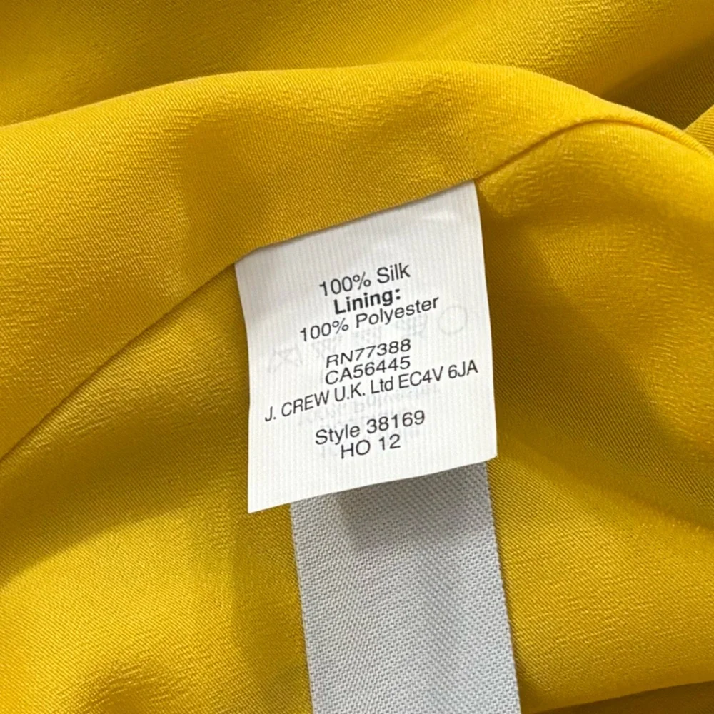 J.Crew 100% SILK Dress Sz 4 Bright Print Summer Vacation Resort Easy Shift EUC